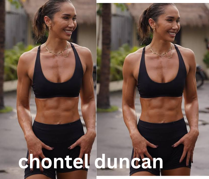 Chontel Duncan doing strength training.